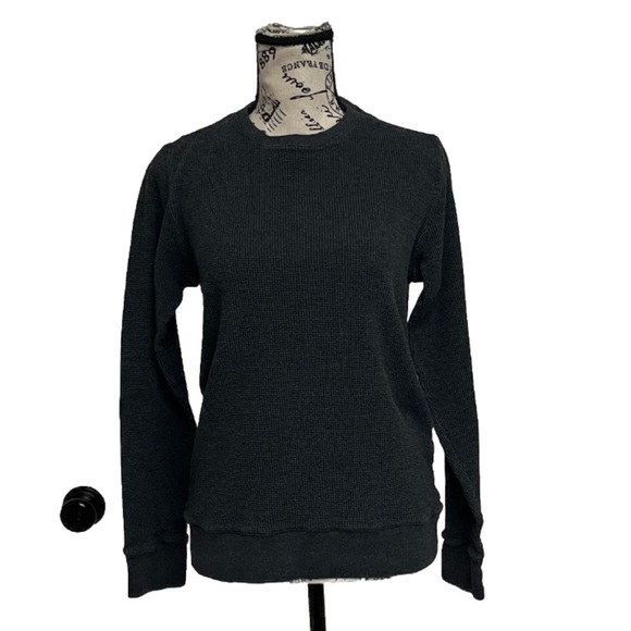 VTG GAP Waffle Knit Grey Pullover Goth Grunge Preppy Y2k Retro Casual Classic S - Picture 2 of 11